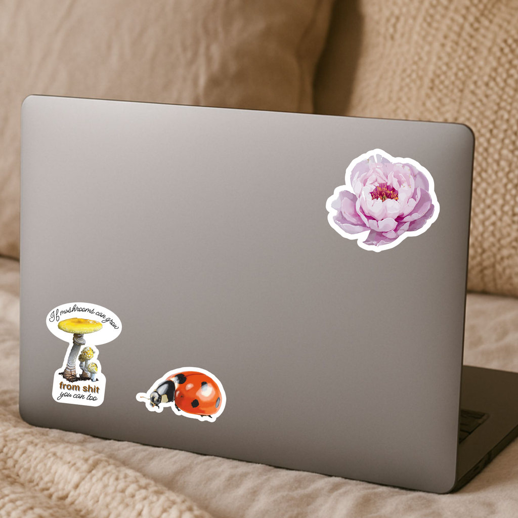 Lucky Ladybug Sticker - Waterproof Vinyl Sticker - Original Art Decal