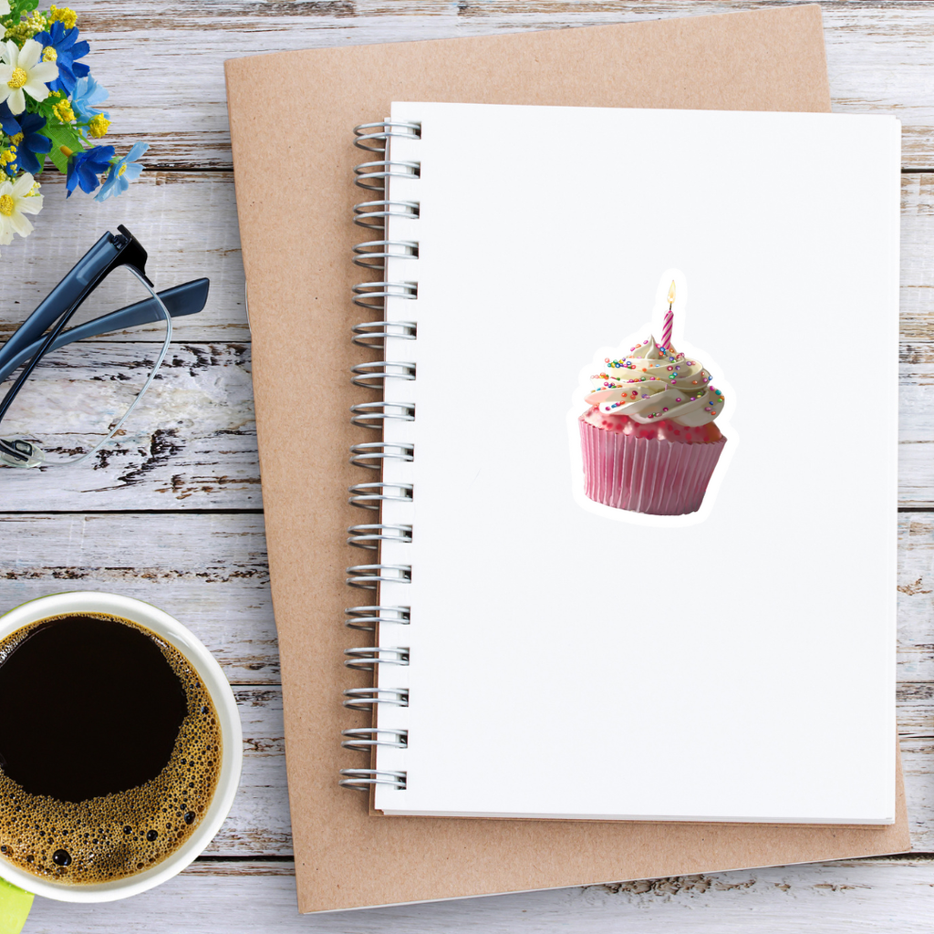 Birthday Cupcake Sticker