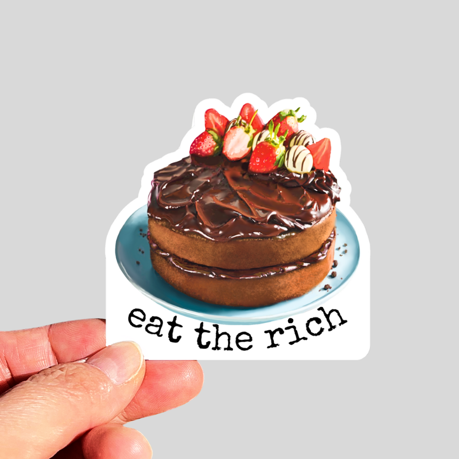 Waterproof Eat the Rich Sticker