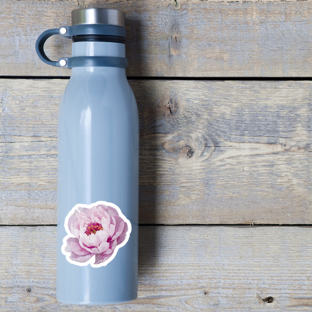 Waterproof Pink Peony Sticker