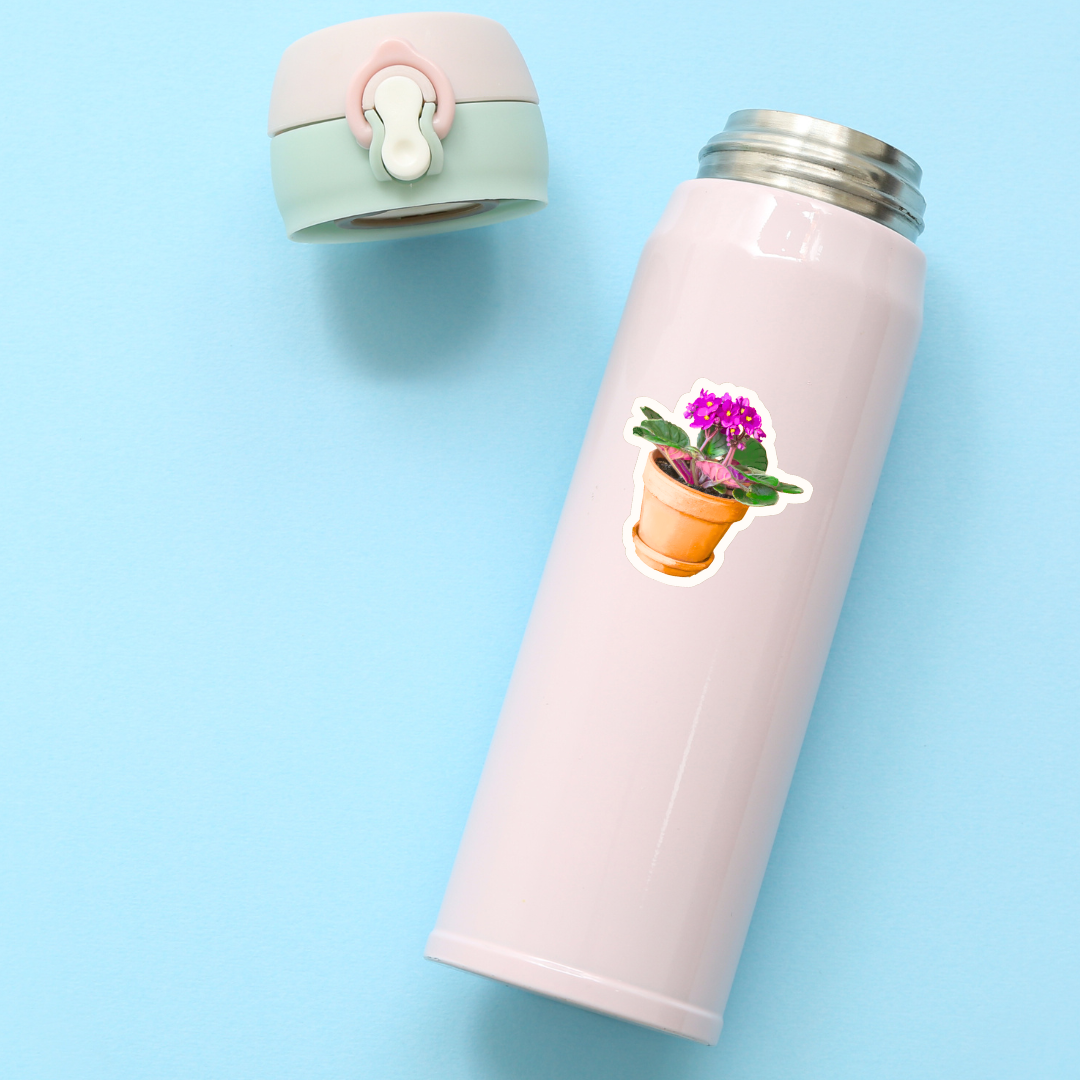 Waterproof Potted African Violet Sticker
