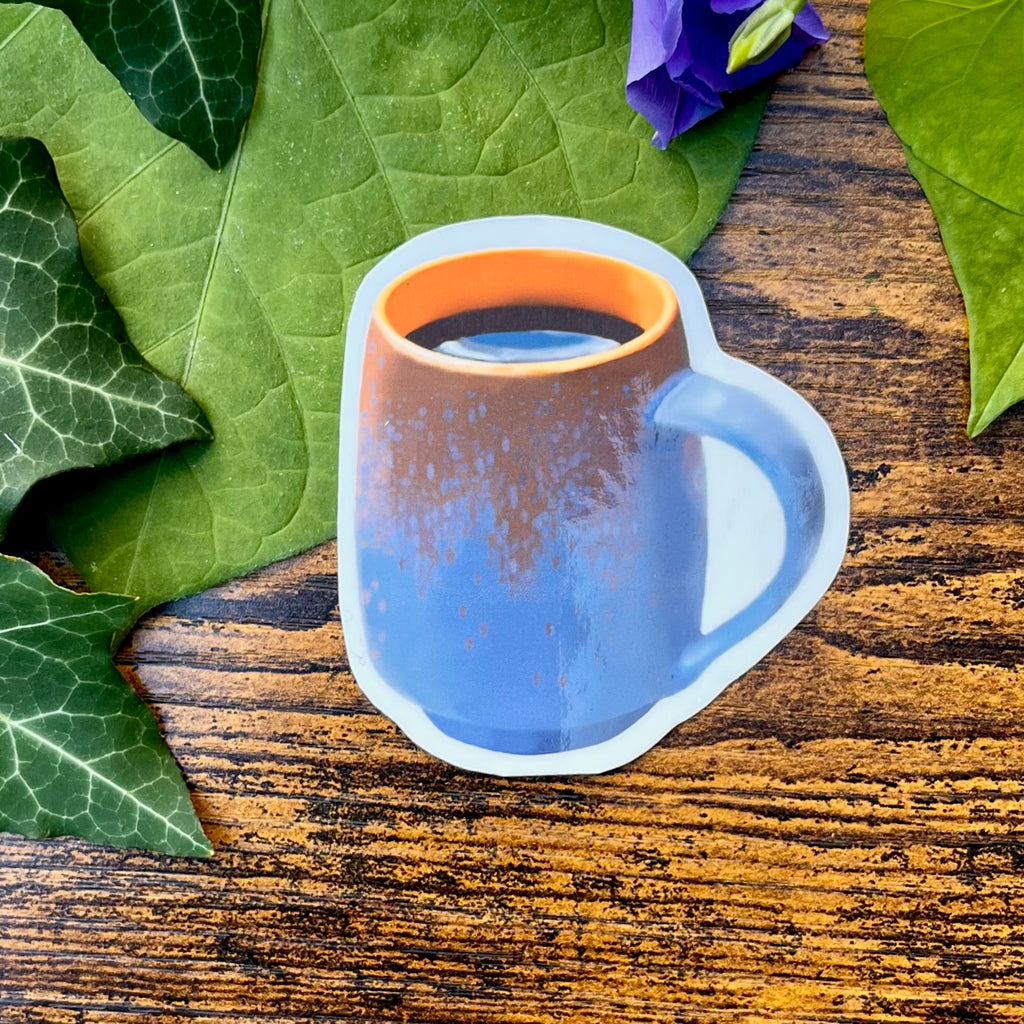 Waterproof Pottery Mug of Coffee Sticker