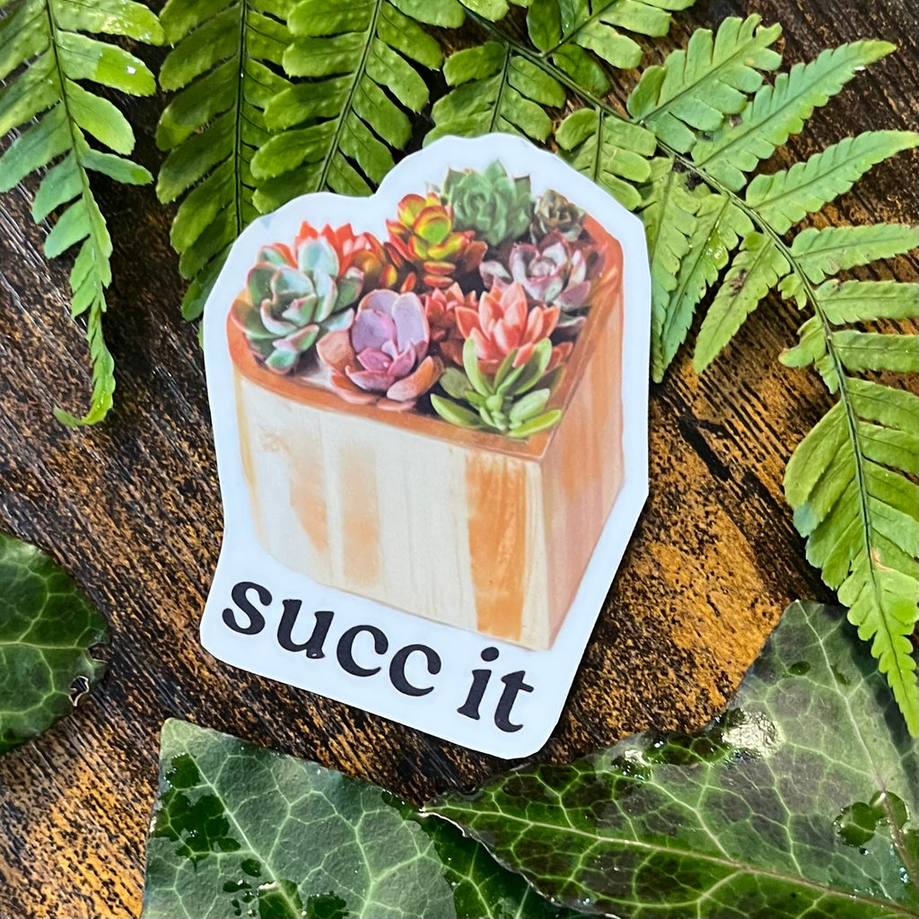Waterproof Succulent "Succ It" Sticker