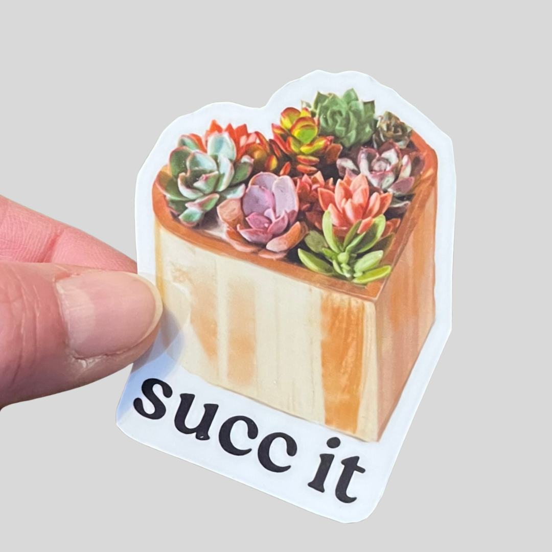 Waterproof Succulent "Succ It" Sticker