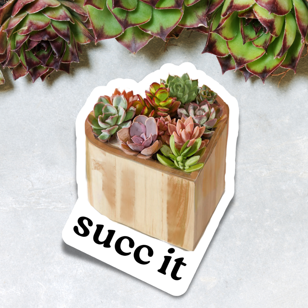 Waterproof Succulent "Succ It" Sticker