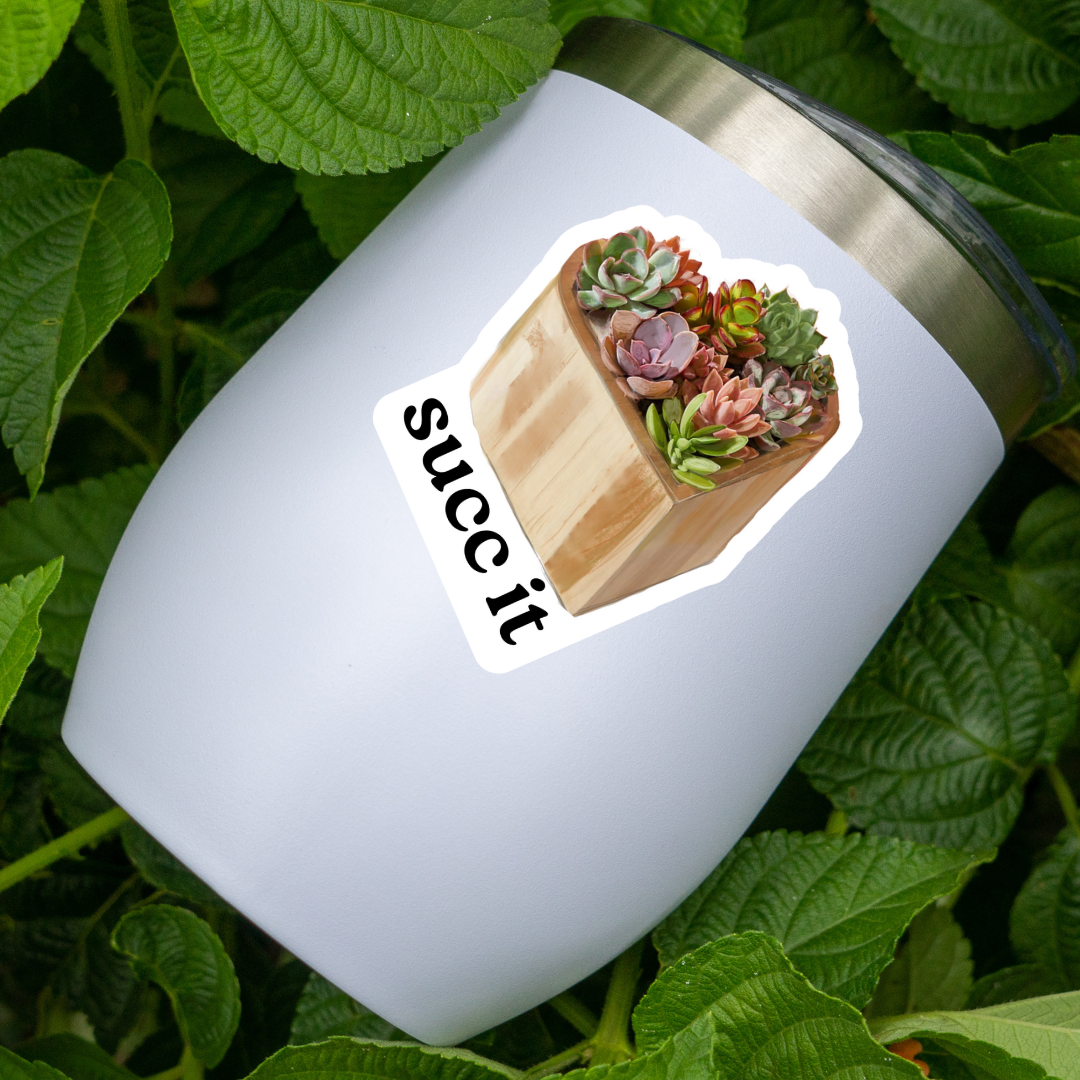 Waterproof Succulent "Succ It" Sticker