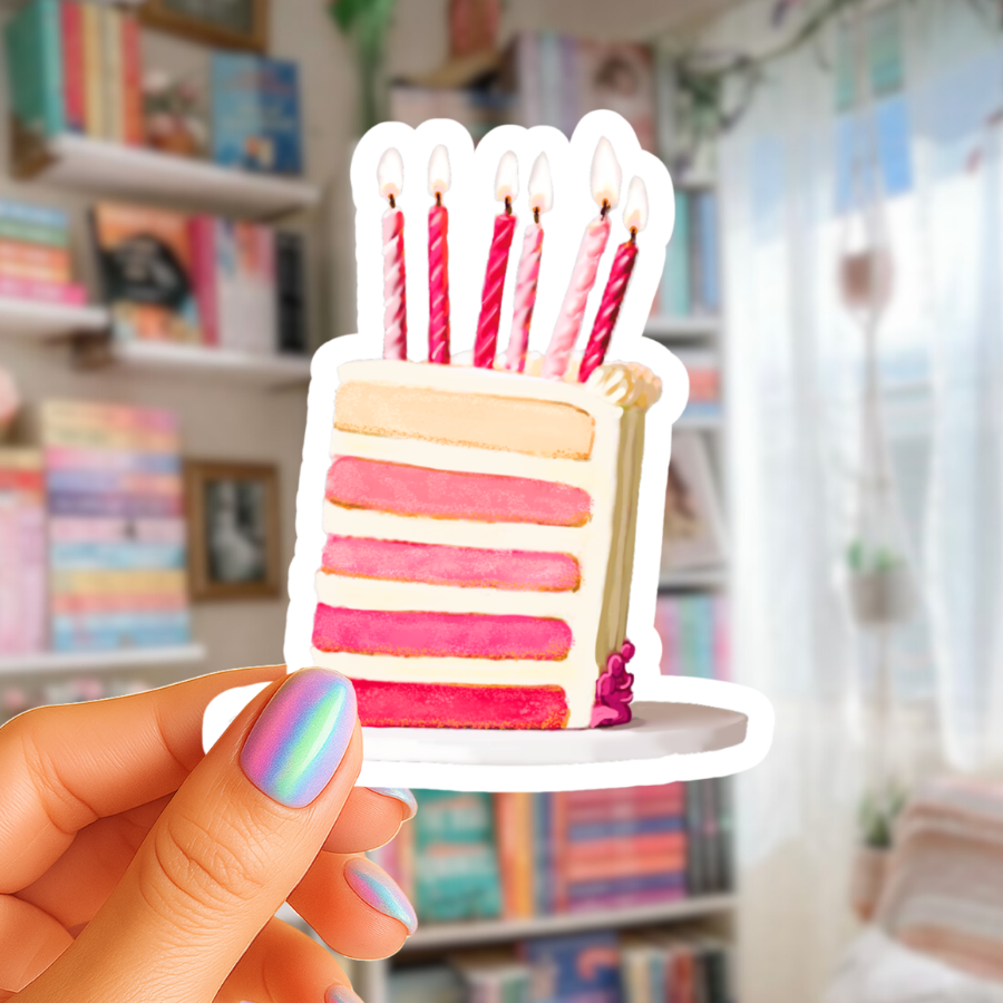 Piece of Cake  - Waterproof Vinyl Sticker - Original Art Decal