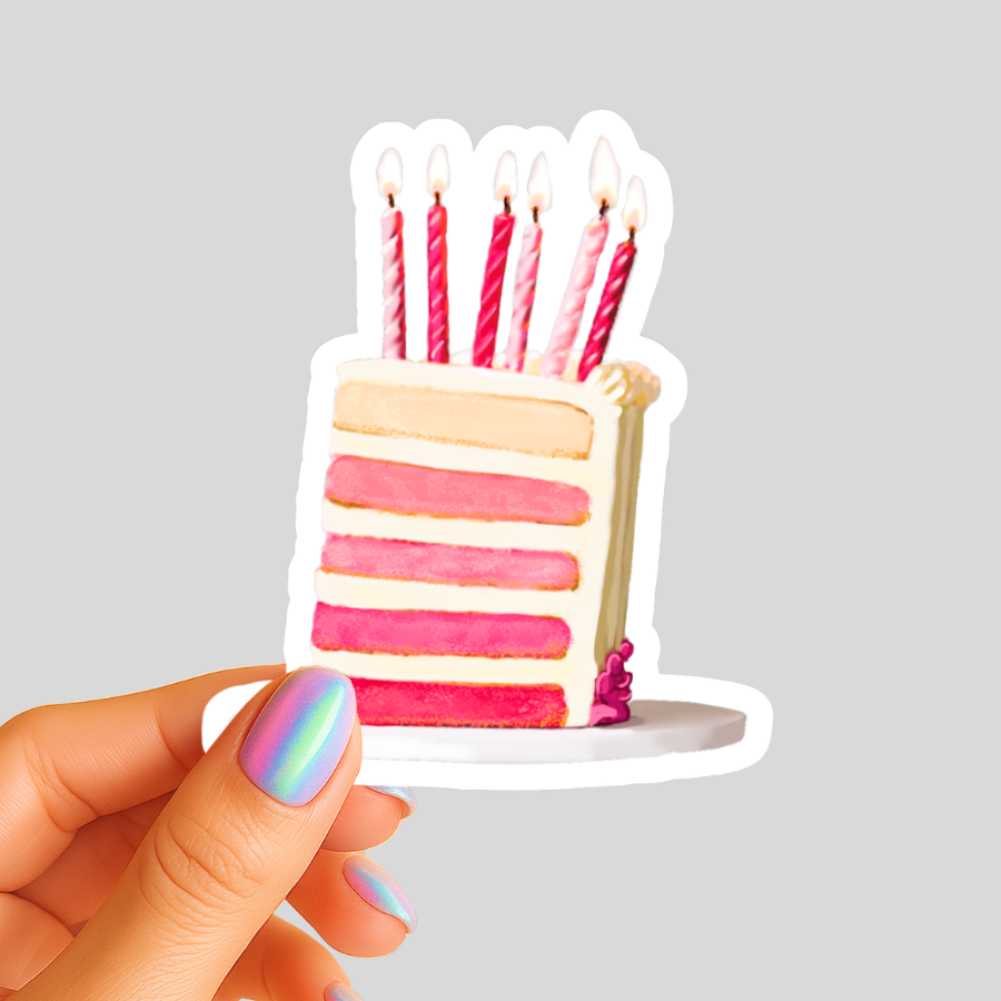 Piece of Cake  - Waterproof Vinyl Sticker - Original Art Decal