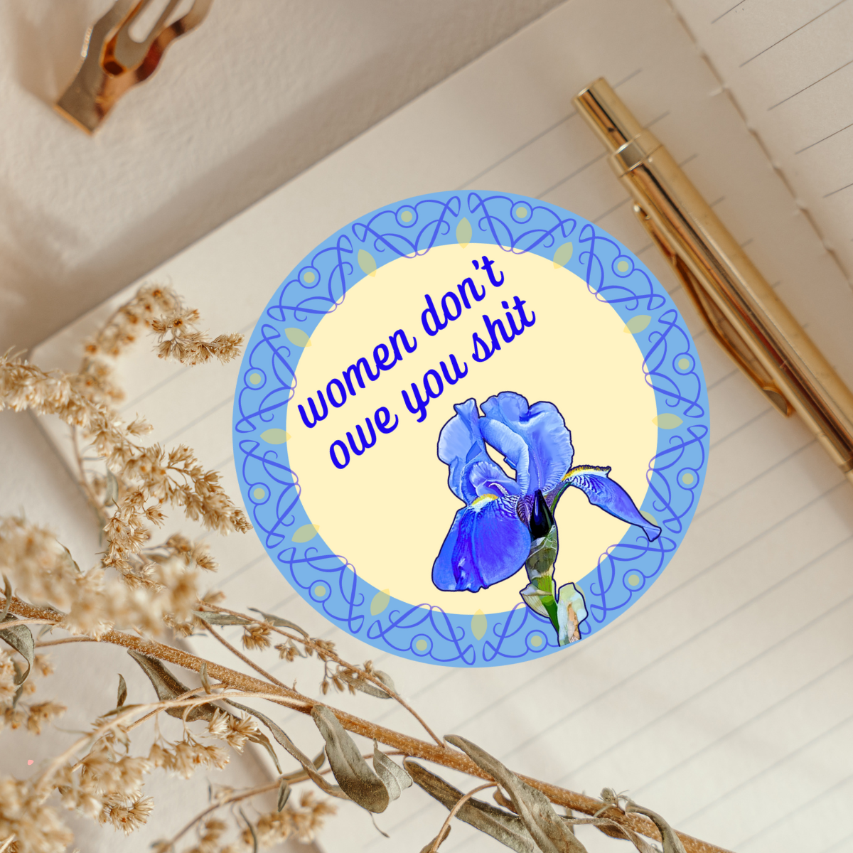 Waterproof Women Don't Owe You Sticker