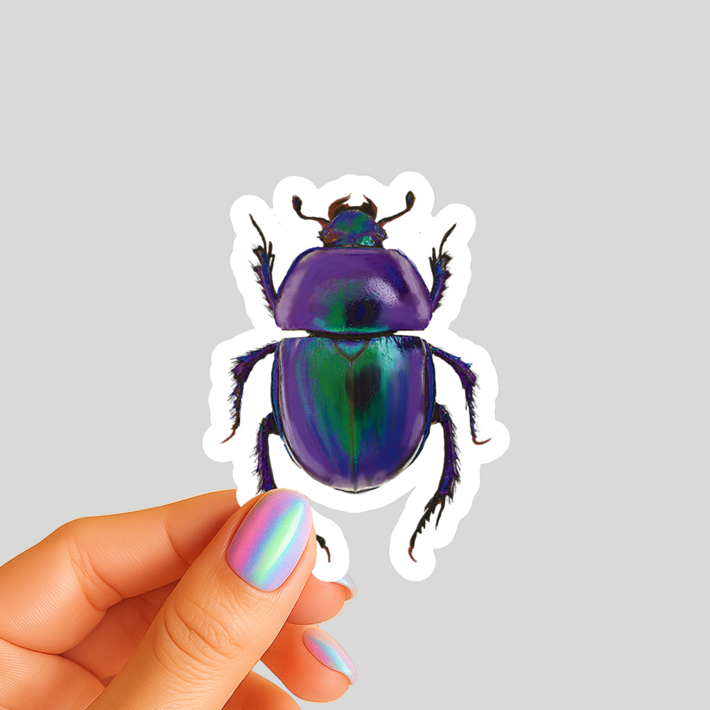 Rose Chafer Beetle Sticker - Waterproof Vinyl Sticker - Original Art Decal
