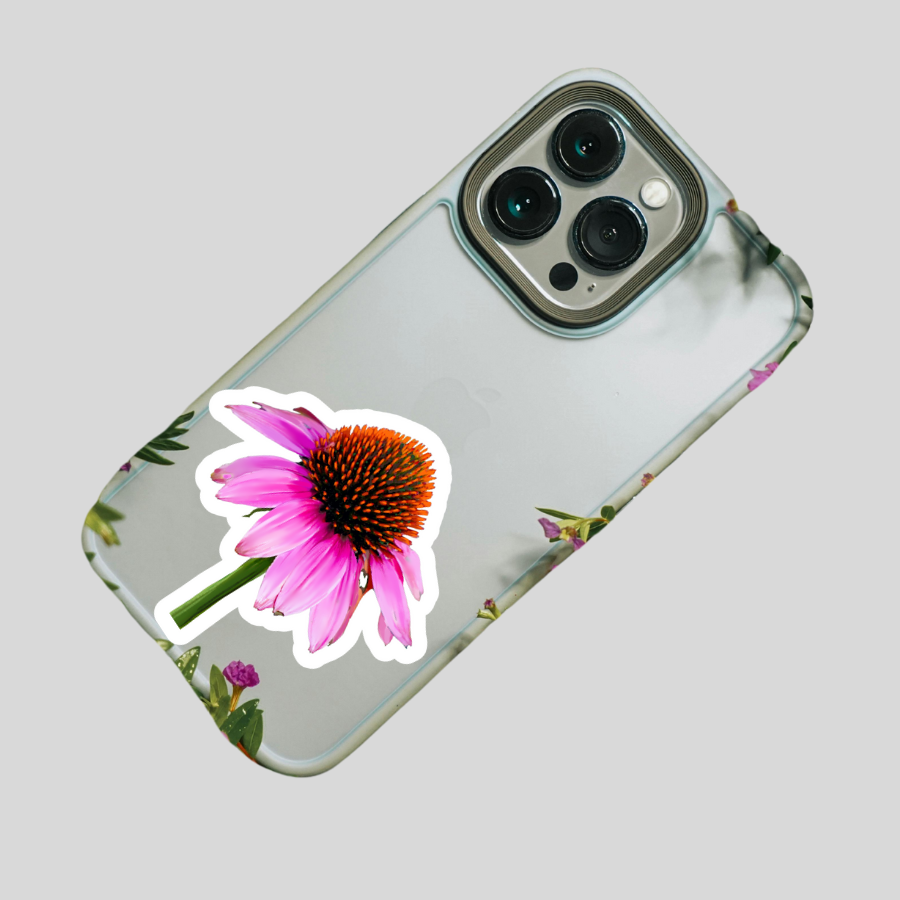 Waterproof Echinacea Sticker
