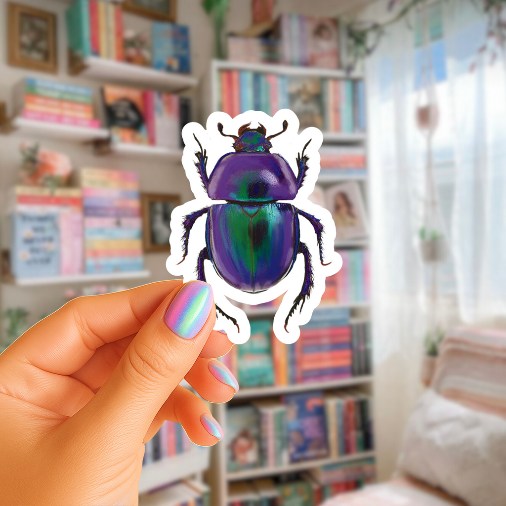 Rose Chafer Beetle Sticker - Waterproof Vinyl Sticker - Original Art Decal