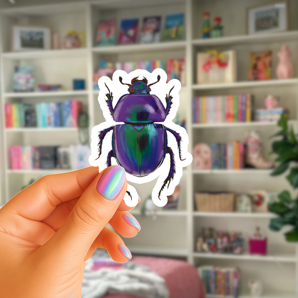 Rose Chafer Beetle Sticker - Waterproof Vinyl Sticker - Original Art Decal