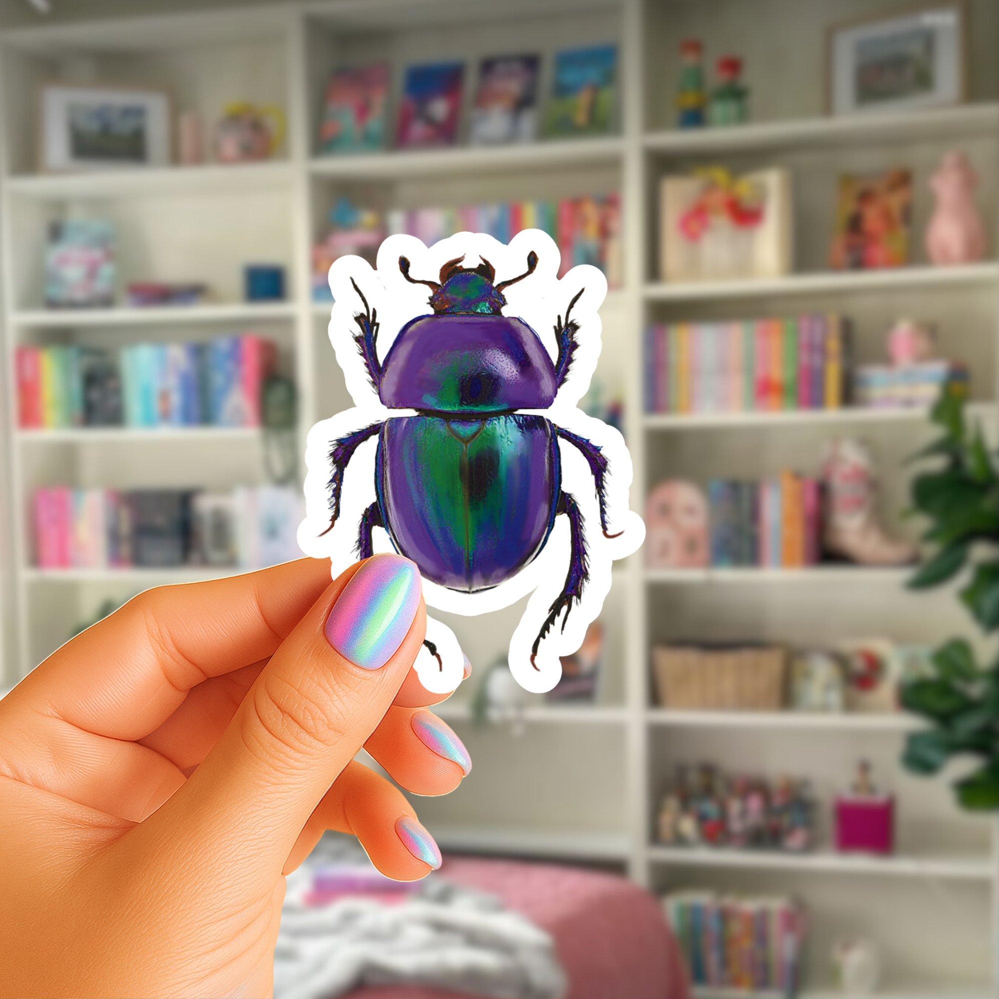 Rose Chafer Beetle Sticker - Waterproof Vinyl Sticker - Original Art Decal