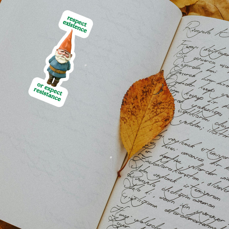 Waterproof Respect Existence Or Expect Resistance Sticker