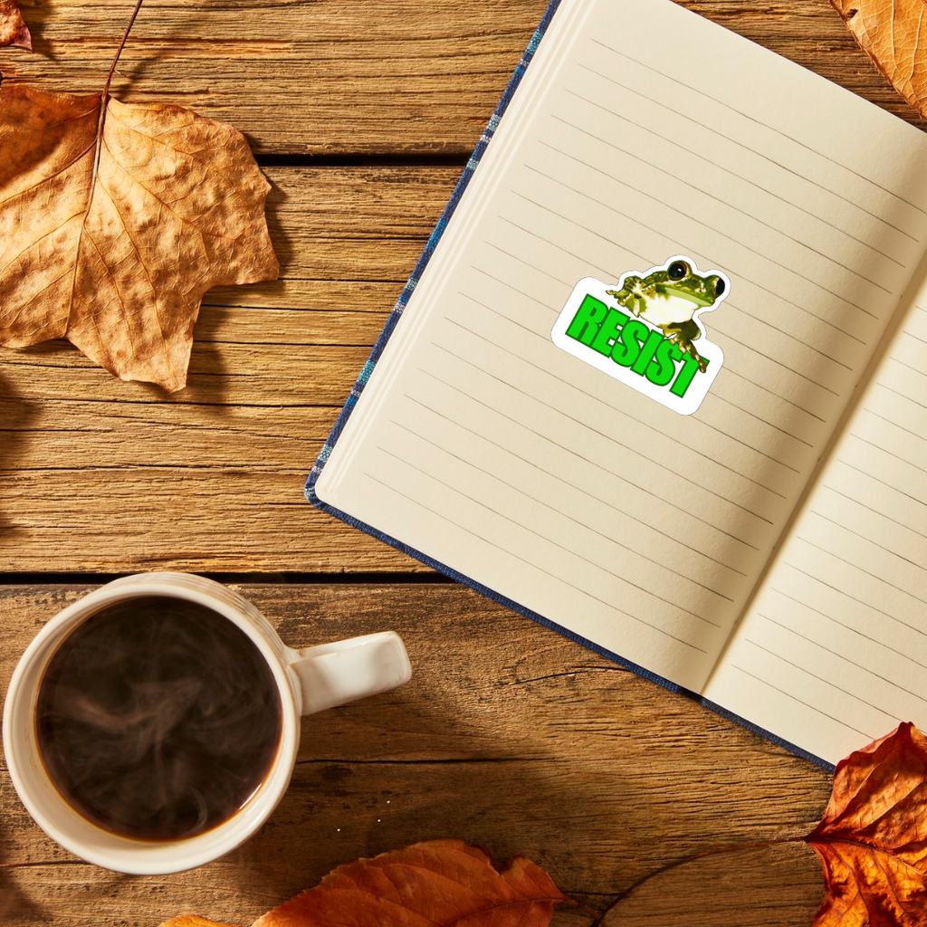 Resist Frog Waterproof Sticker